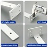 Alise Floating Shelf Brackets White,4 Pcs L Brackets for Shelves,6''