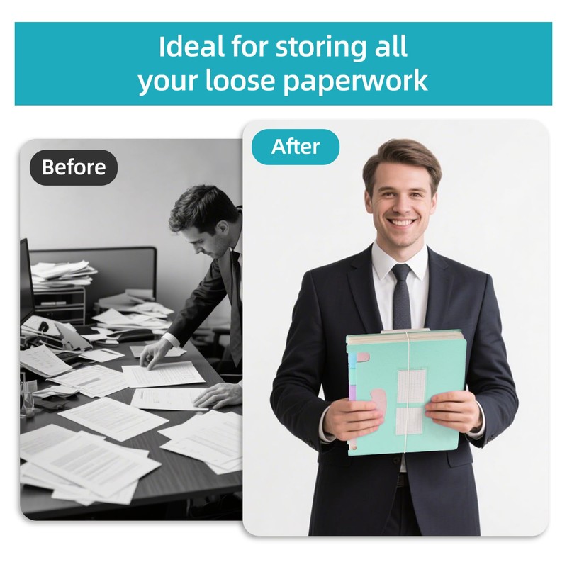NOTEZMATE Expanding File A4 Wheat Straw with 13 Compartments, Upright