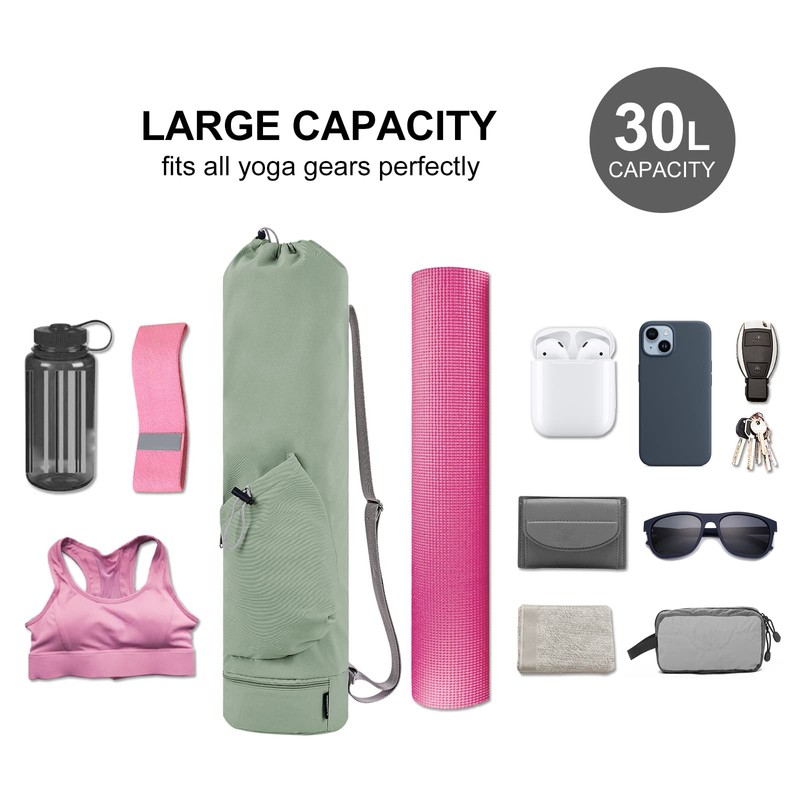 sportsnew Yoga Mat Bag Large with Adjustable Carry Strap Pilates
