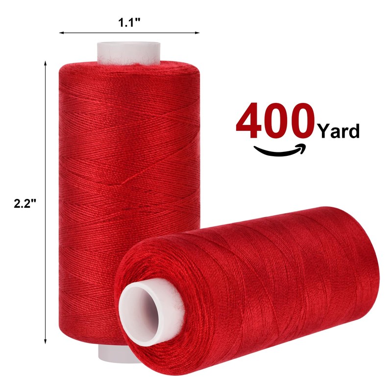 Eoehro 72pcs Sewing Thread Kit, 36 Colors, 400 Yards per