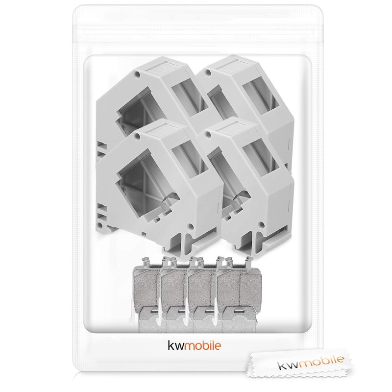 kwmobile Keystone Module and DIN Rail Adapter Set - Fits