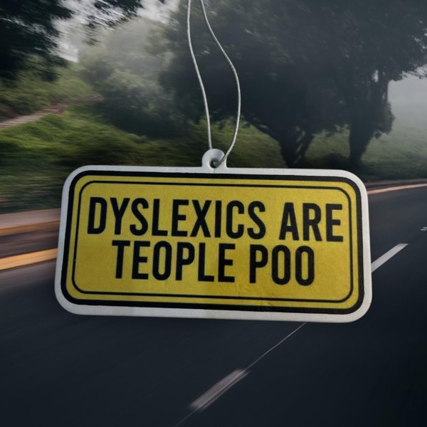 Humorous Car Air Freshener, Hanging Ornament, Yellow and Black |