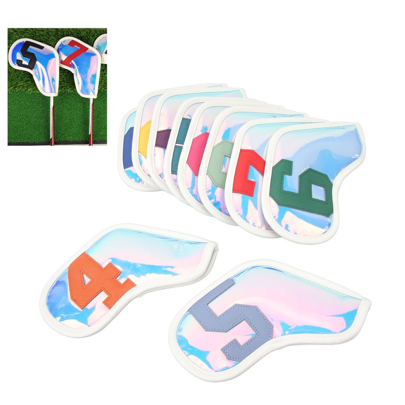 10 Pcs Golf Club Headcover PU Golf Club Protector Golf