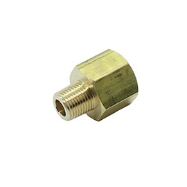 CDQBWKJGFJ 3 Pcs Brass Pipe Adapter 1/8 NPT Male x 1/4 NPT Female Pressure Gauge Reducer Fitting