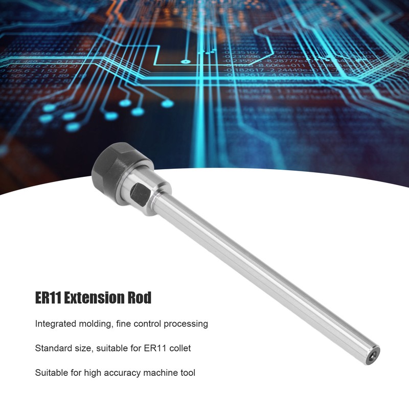 Straight Shank Extension Rod ER11 Collet Tool Holder with Wrench