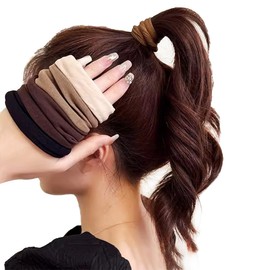 Wenlly 12 Pieces Fashion Fabric Hair Elastics Ponytail Holder Wrist Strap Headband Hair Accessories for Women and Girls