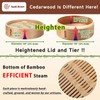 AutJrny Cedar Steamer Basket 10 Inch | Extra-Deep 2 Tier