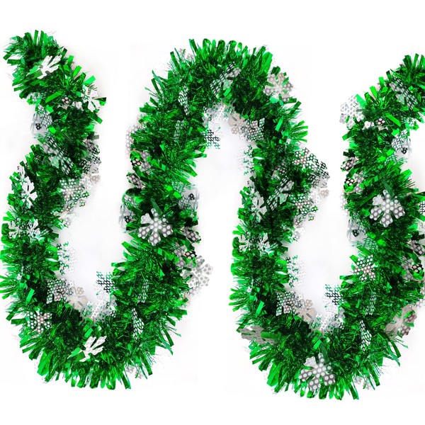JSRHEEM Pack of 3 Christmas Garland, 2 m Christmas Tinsel