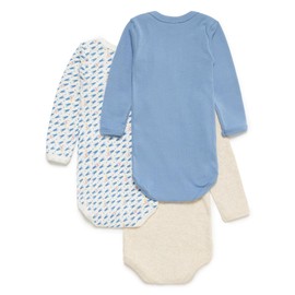 Petit Bateau Unisex Baby Long Sleeve Bodysuits, Variant 1