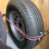Black Universal Trailer Spare Tire Carrier Bracket | Wall mount