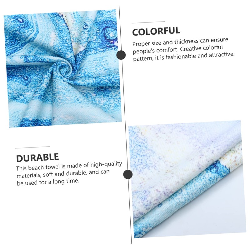 CAXUSD Fashionable Quicksand Beach Towel Round Bath Mat Quick-Drying Beach