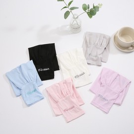 Women's Golf Arm Sleeves - Solid Color Ice Silk, Breathable Outdoor Summer Sun Protection Size/White 15ea
