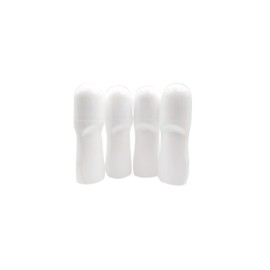 YYNGJCK 4Pcs Plastic Roller Bottles 1.7 oz /50 mL Reusable White Empty Rollerball Bottles DIY Deodorants Containers for Essential Oils Perfumes Balms