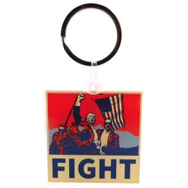 Westmon Works Trump Fight Keychain Acrylic Key Fob with Metal Ring, Multi, Small