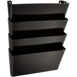 1InTheHome Expandable Wall File Organizer, Letter-Sized,"7 Pocket, Black"