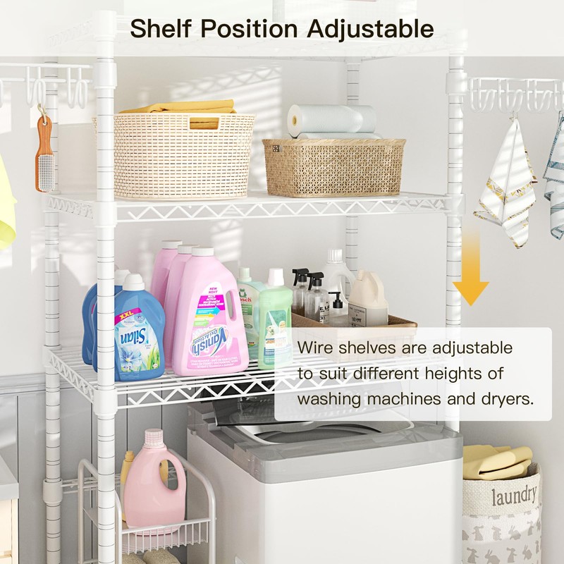 Ulif U8 Laundry Room Storage Organizer, Over The Washer and