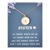 White Daisy Necklaces for Women Sister Birthday Gifts from Sister