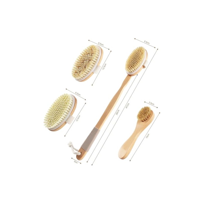 Cepillo Exfoliante Corporal en Seco 4Piezas