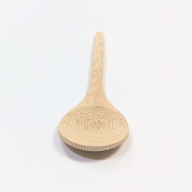 Kikusui Round Spoon, Unpainted, Made in Japan, Bamboo