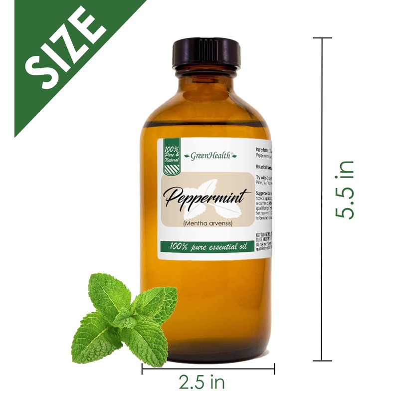 GreenHealth Japanese Peppermint Essential Oil – 8 fl oz –