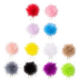 Mikinona Nail Art Decor 12pcs Detachable Fluffy Manicure Adornments Charm Nail Decorations