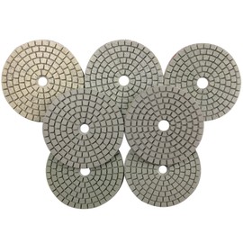 Konfor 3 Inch 7-Step Wet Diamond Polishing Pads for Marble Granite Concrete Stone Quartz Slate