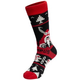 Costume Agent Krampus Holiday Cheer Festive Patterns Novelty Ugly Christmas Socks