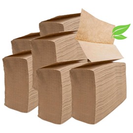 Brown Organic Unbleached Z-Fold Paper Towels 1250ct | 100% Post-Consumer Waste, Sustainable Multifold Towels in Bulk | Recycled Paper Towels for Practical Use
