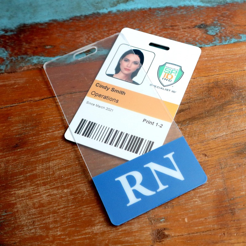 Clear RN Badge Buddy Vertical - Hospital & Nurse ID