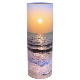 Scattering Ashes Urn, Scatter Tube, Eco-friendly Biodegradable Cremation Urn (Beach Sunset Medium)