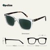 Opulize KOI Reading Sunglasses - Large Rectangular Frame - Tinted