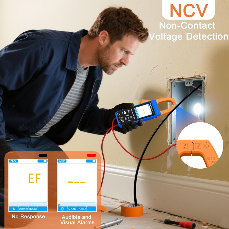 Clamp Meter 1000V AC/DC Voltage Tester 1000A Current Test with
