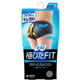 Sofy Gokupita FIT Breathable Cotton Type Large Size Gray (Sanitary Short for Menstruation)