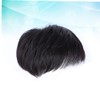 LALAFINA 2pcs Men Lifelike Overhead Replacement Block Seamless Black Hair
