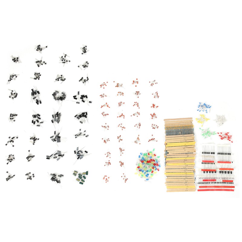 Super Electronic Component Kit 7 Values Set Resistor Diode Capacitor