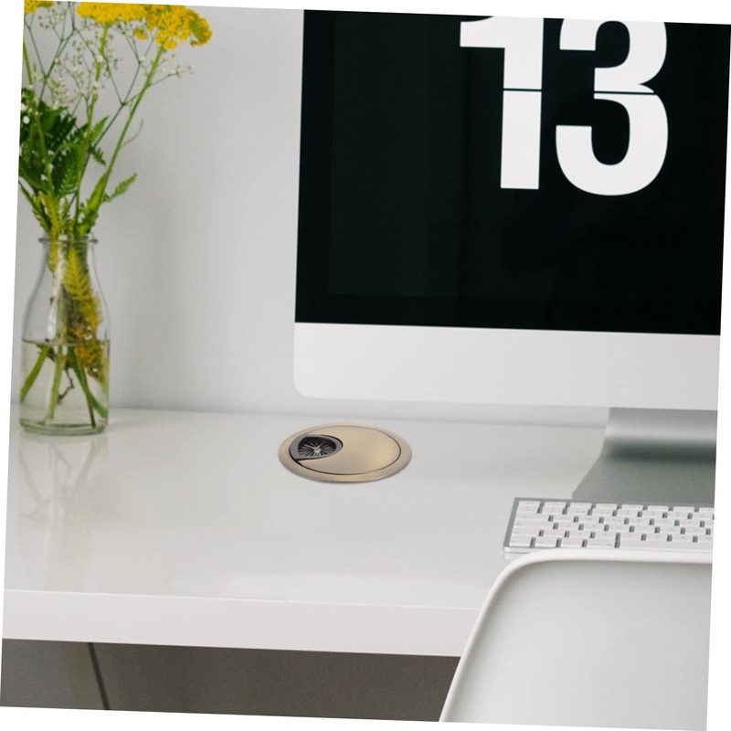 Operitacx 2pcs Desk Grommet Cable Organizer Cover Wire Hole for