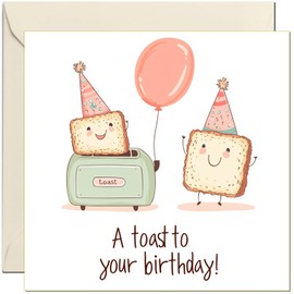 A Toast to your Birthday! Cute Happy Birthday Greeting Card