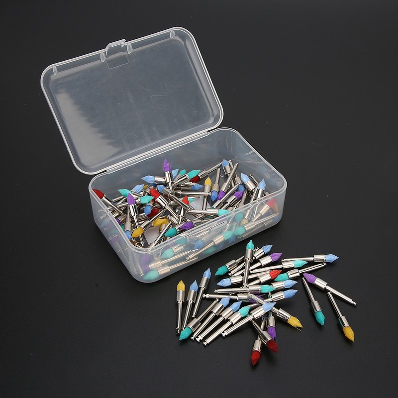100Pcs Nylon Dental Teeth Polishing Brush Polisher Dental Supply with