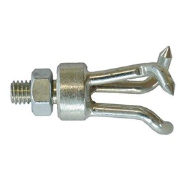 Three-tooth claw for pipe cleaning spirals with threaded coupling