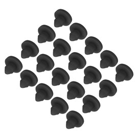 MECCANIXITY 20pcs Silicone Snap in Locking Hole Plugs,3mm/0.1 Inch Mounting Diameter Narrow Groove Width 1.5mm Panel Seal Cover Round for Kitchen Bulkheads Waterproof Sealing Plugs Black