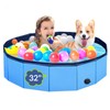 Dog Pool, Foldable Pet Swimming Pool with 6mm High-Strength PP