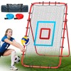 7x4 Ft Volleyball Rebounder Net with 2 Target Stripes, 5-Angle