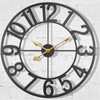 SUKYING Large Outdoor Clock, Patio Decorative Wall Clock Silent Non