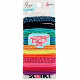 scunci, 32 pcs of Elastics, multi-color, 33480
