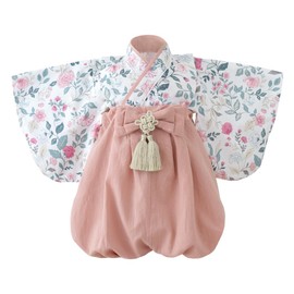 Regalo Baby Hakama, 2 Pieces, 27.6 - 35.4 inches (70 - 90 cm), Romper, Girls, Boys, Kimono, Formal, Baby, Shrine Visit, Hundreds of Day Holidays, First Festival, grace garden