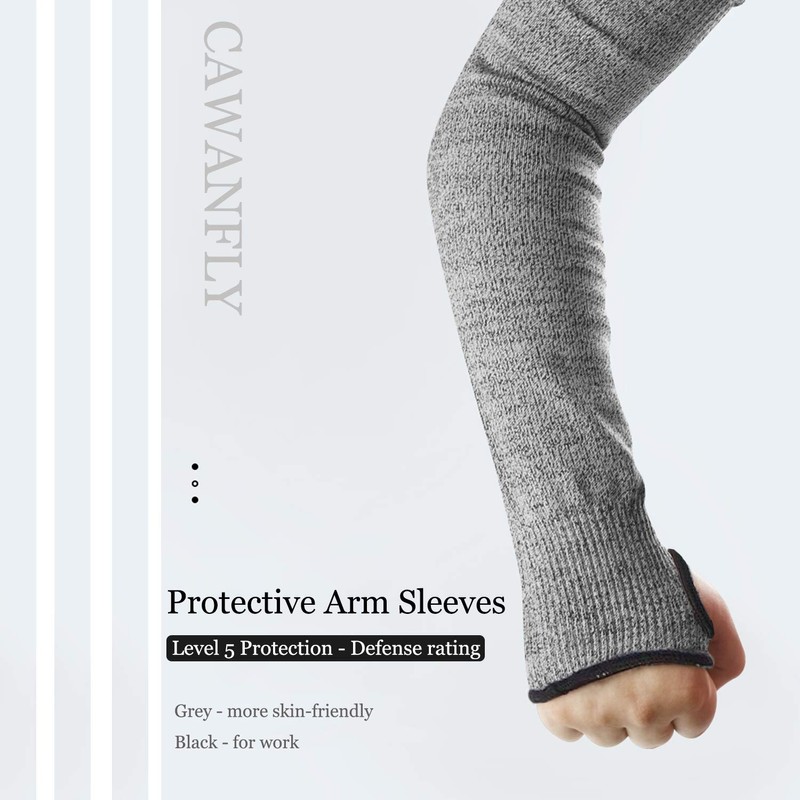 CAWANFLY Protective Arm Sleeves, Level 5 Protection Cut Resistant Sleeve