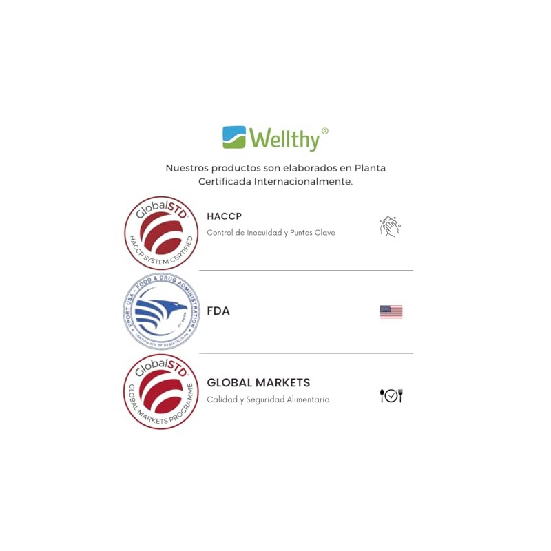 Wellthy Vitamina Cápsulas 300mg Solo Cápsula Día Vcaps Capsulas Veganas
