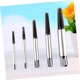 Homoyoyo Auto Repair Tool 5pcs Steel Screw Extractor Set Broken Extractor Kit Tap Extractor for Oxide Resistance