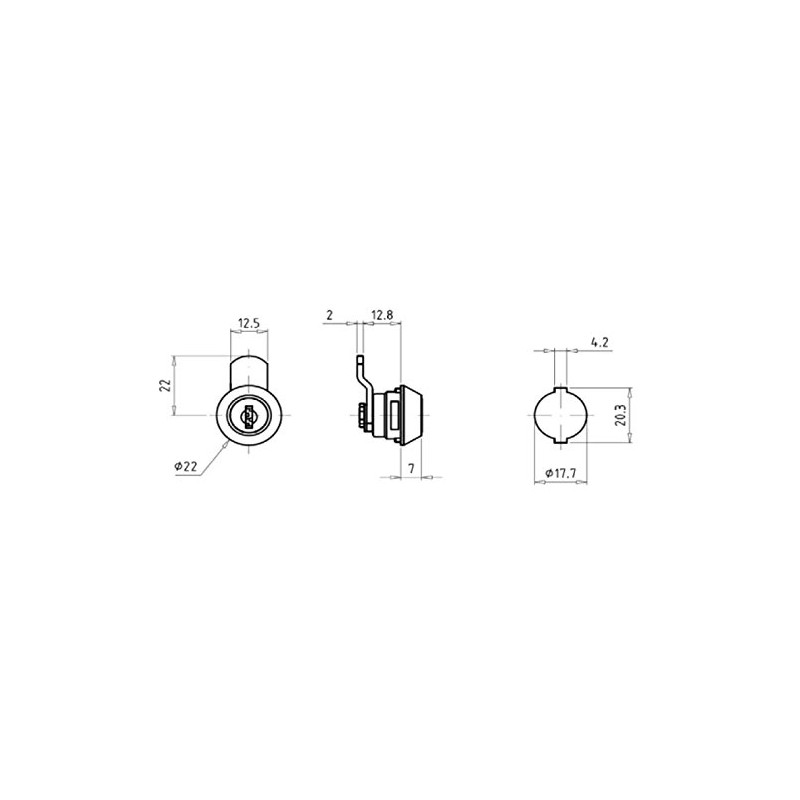 Lever Lock with 2 Keys
