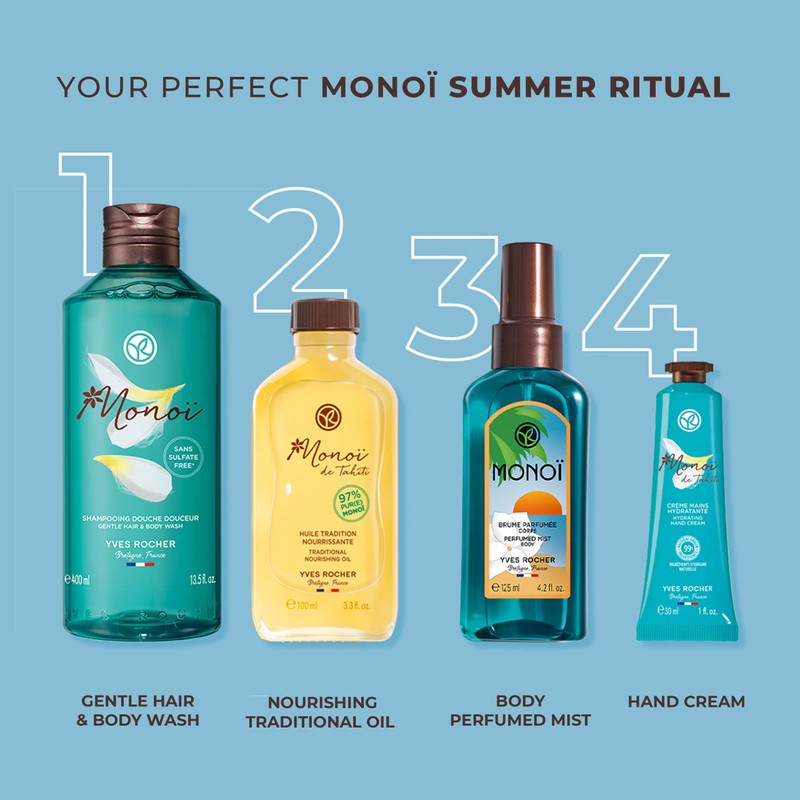 Yves Rocher Monoï de Tahiti Traditional Nourishing Oil for Body